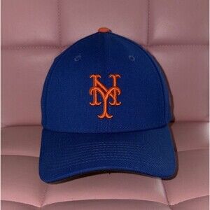 New York Mets New Era 39THIRTY Hat - Blue Stretch Fit Cap - Size Small/Medium
